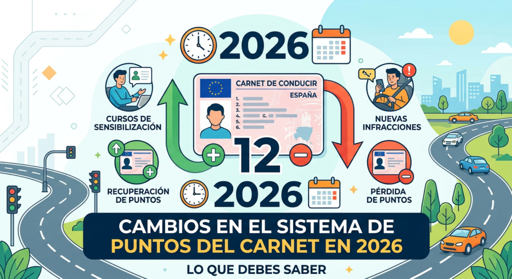 Puntos carnet DGT 2026: conoce el saldo, las sanciones, los cursos de recuperación y las novedades anunciadas para esta nueva etapa.