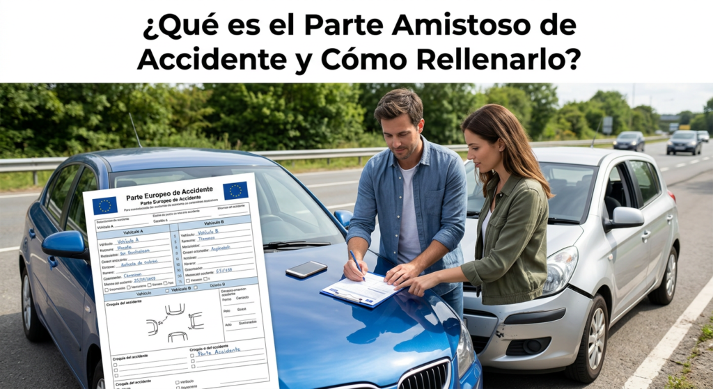 Parte amistoso de accidente: aprende cuándo usarlo, cómo rellenarlo paso a paso y qué errores debes evitar para tramitar el siniestro correctamente.